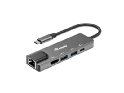 Equip Dock USB-C->HDMI Gigabit LAN 2xUSB3.0.100WPD 0.25m