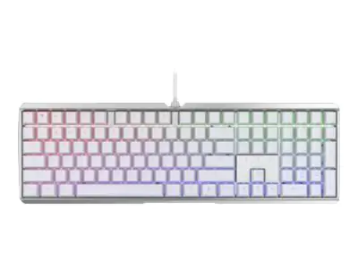 CHERRY MX-Board 3.0 S - Tastatur - Hintergrundbeleuchtung - USB - QWERTZ - Deutsch - Tastenschalter: CHERRY MX Silent Red - weiß