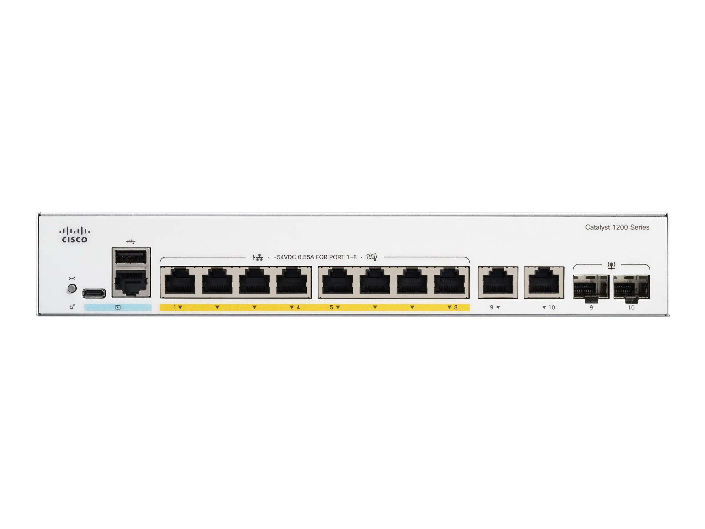 Cisco Catalyst 1200-8FP-2G - Switch - L3 - Smart - 8 x 10/100/1000 (PoE+) C1200-8FP-2G