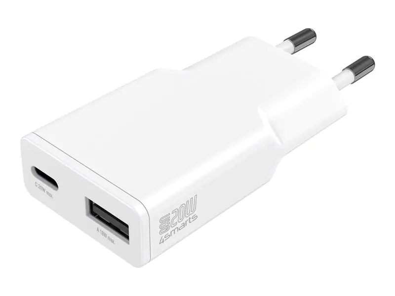 4smarts Netzladegerät PDPlug Duos Slim 20W GaN 1C+1A