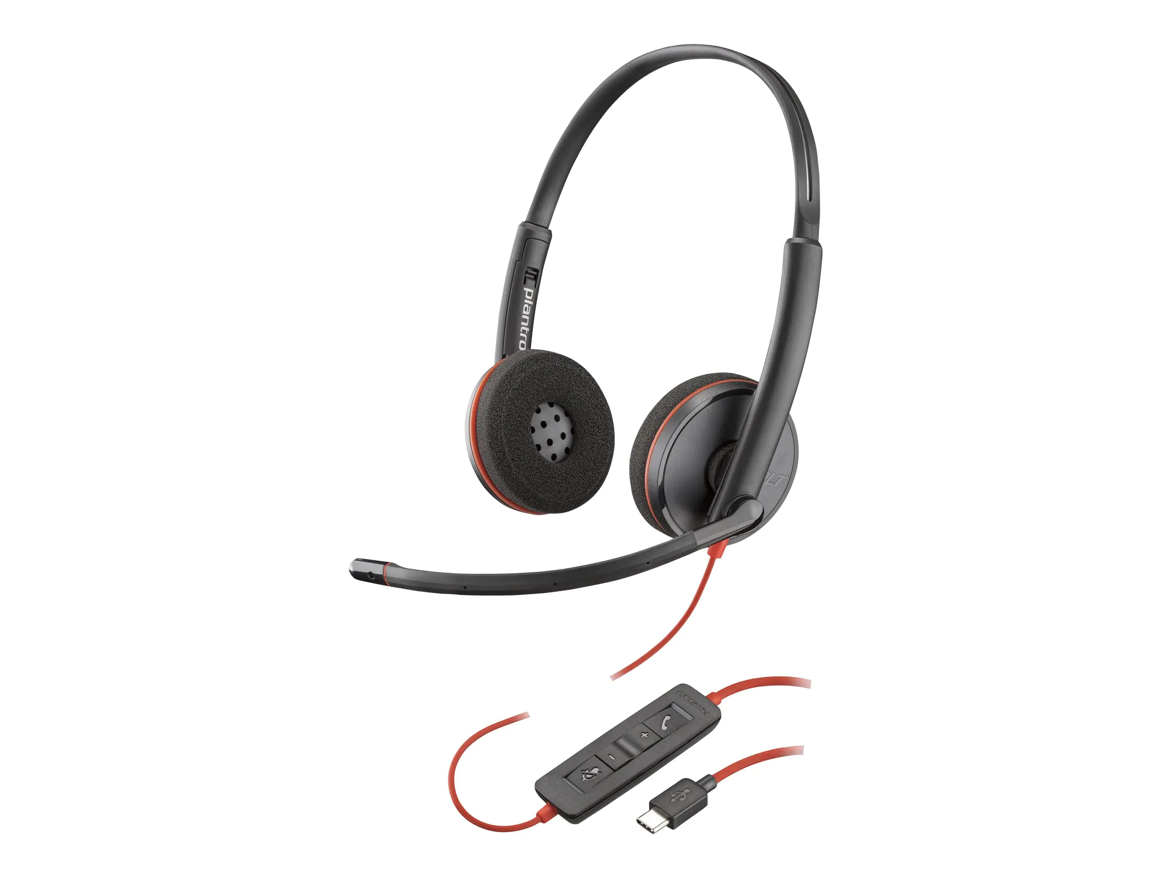 Poly Blackwire C3220 - Blackwire 3200 Series - Headset - On-Ear - kabelgebunden - USB-C - Schwarz - Skype-zertifiziert, Avaya Certified, Cisco Jabber Certified