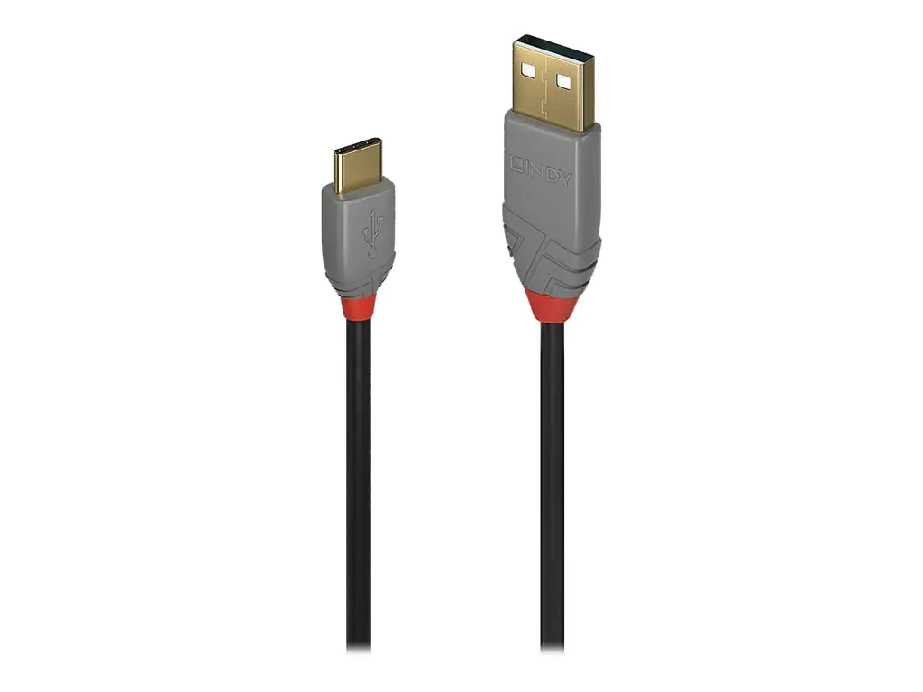 Lindy Anthra Line - USB-Kabel - 24 pin USB-C (M) zu USB Typ A (M) - USB 2.0 - 1 m - rund - Schwarz Lindy Anthra Line - USB-Kabel - 24 pin USB-C (M) zu USB Typ A (M) - USB 2.0 - 1 m - rund - Schwarz