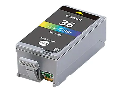 Canon CLI-36 Twin Pack - 2er-Pack - 12 ml - Farbe (Cyan, Magenta, Gelb) - Original - Blisterverpackung - Tintenbehälter - für PIXMA iP100, iP100wb, iP110, mini260, mini320, TR150