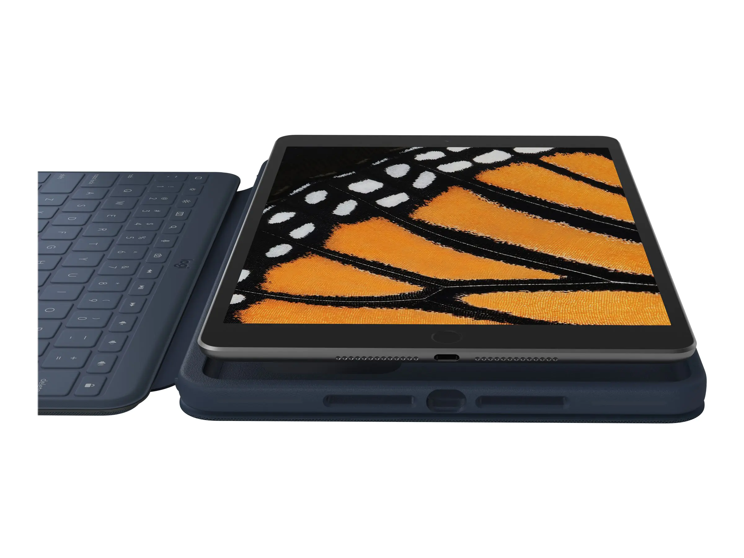 Logitech Rugged Combo 3 Touch for Education - Tastatur und Foliohülle - mit Trackpad - Apple Smart connector - QWERTY - Pan Nordisch - für Bildungseinrichtungen - für Apple 10.2-inch iPad (7. Generation, 8. Generation, 9. Generation) 920-010366
