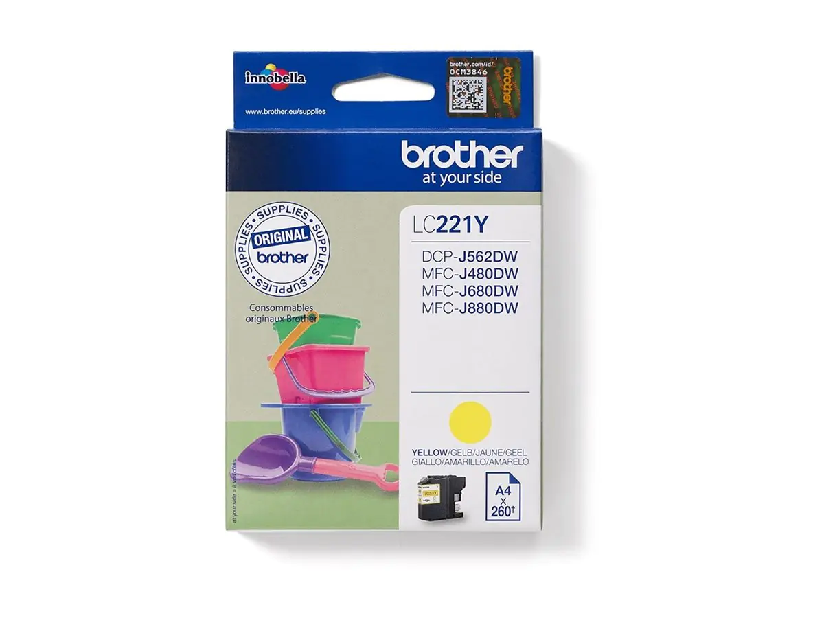 Brother LC221Y - Gelb - Original - Tintenpatrone - für Brother DCP-J562DW, MFC-J480DW, MFC-J680DW, MFC-J880DW