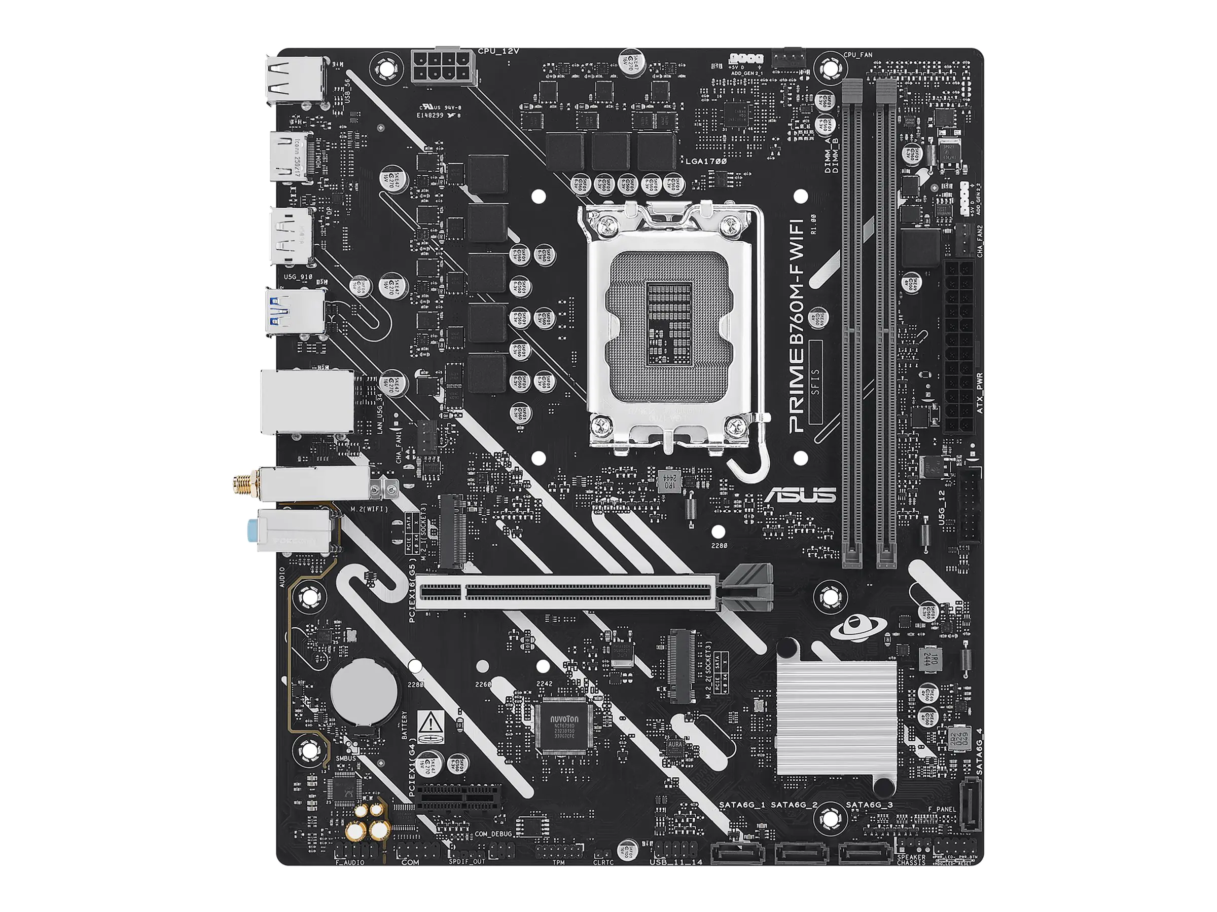 ASUS PRIME B760M-F WIFI - Motherboard - micro ATX - LGA1700 Sockel - B760 Chipsatz - USB 3.2 Gen 1