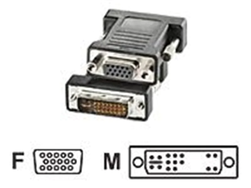 Roline - Display-Adapter - DVI-A (M) zu HD-15 (VGA) (W) - Schwarz