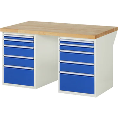 RAU Werkbank 7000 1.500 x 890 x 900 mm (B x H x T) enzianblau lichtgrau