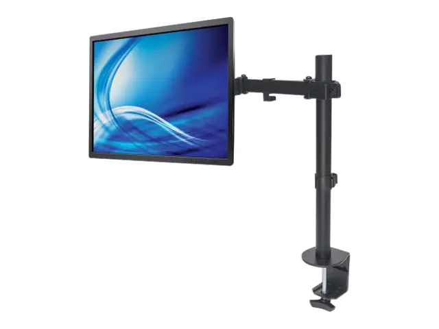 Manhattan TV & Monitor Mount, Desk, Full Motion, 1 screen, Screen Sizes: 10-27", Black, Clamp Assembly, VESA 75x75 to 100x100mm, Max 8kg, Lifetime Warranty - Befestigungskit - für LCD-Display - Stahl - Schwarz - Bildschirmgröße: 33-81.3 cm (13"-32") - Tis Manhattan TV & Monitor Mount, Desk, Full Motion, 1 screen, Screen Sizes: 10-27", Black, Clamp Assembly, VESA 75x75 to 100x100mm, Max 8kg, Lifetime Warranty - Befestigungskit - für LCD-Display - Stahl - Schwarz - Bildschirmgröße: 33-81.3 cm (13"-32") - Tis