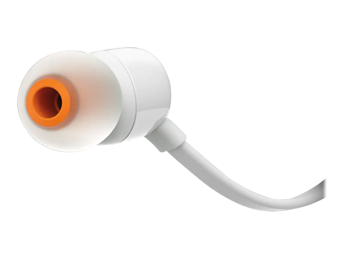 JBL T110 - Ohrhörer mit Mikrofon - im Ohr - kabelgebunden - 3,5 mm Stecker - weiß