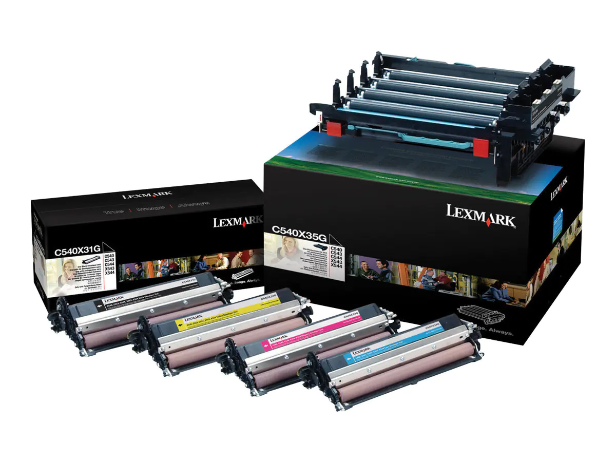 Lexmark - 4er-Pack - Schwarz, Farbe (Cyan, Magenta, Gelb) - Original - Druckerbildeinheit LCCP - für Lexmark C540, C543, C544, C546, X543, X544, X546, X548