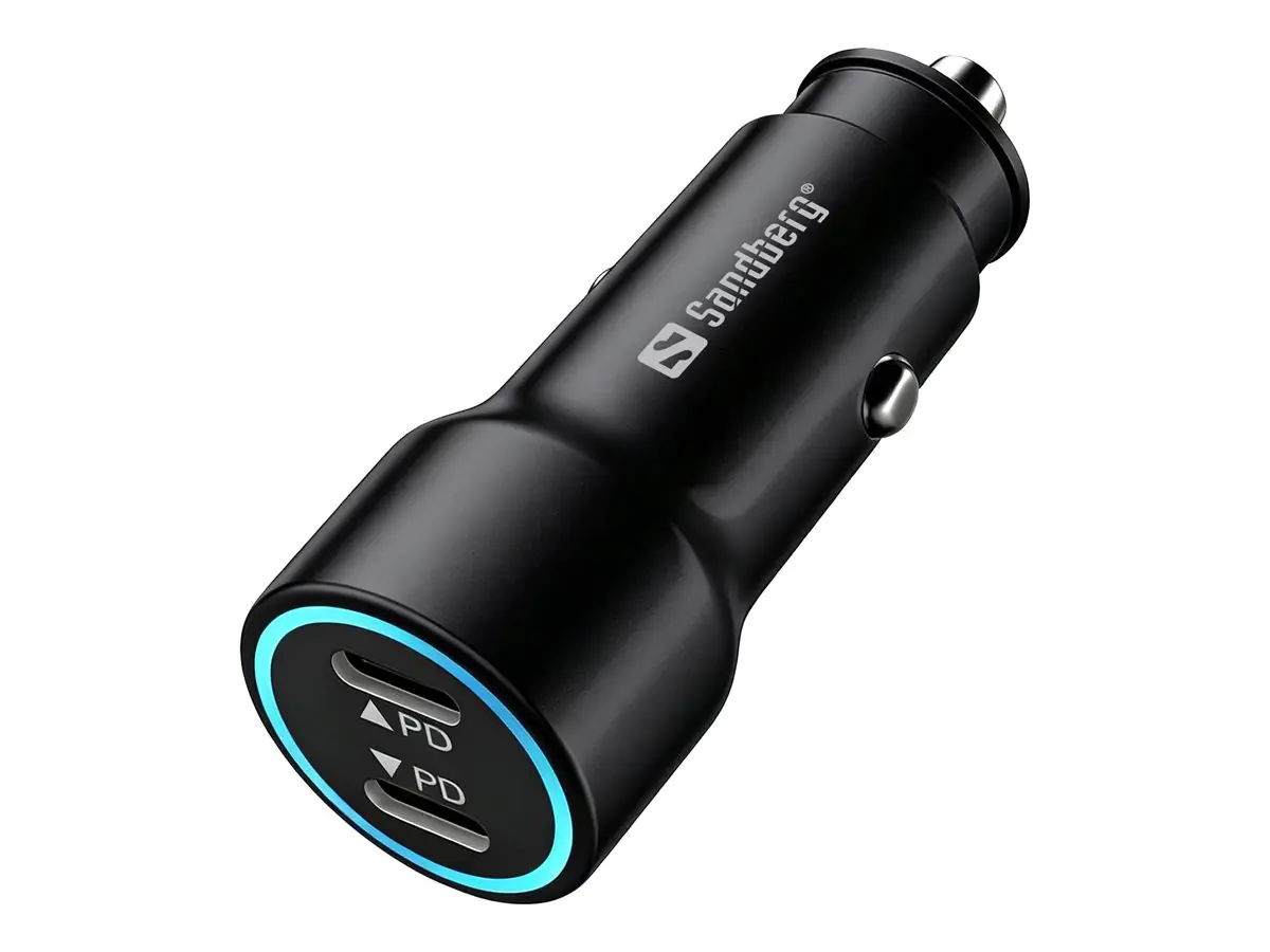 SANDBERG SAVER - Auto-Netzteil - 40 watt - 3 A - PD - 2 Ausgabeanschlussstellen (USB-C) 340-41