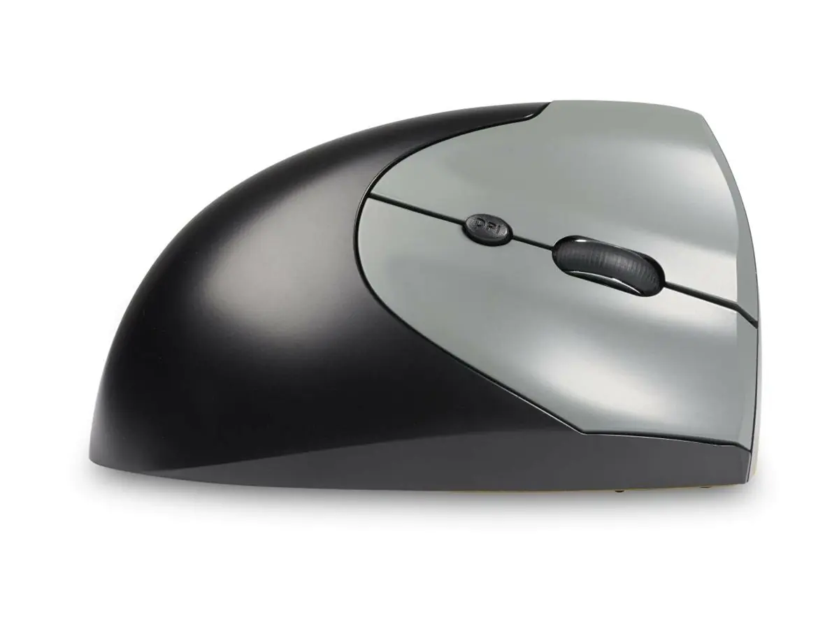 Bakker HandShake - Vertikale Maus - ergonomisch - Für Rechtshänder - optisch - 7 Tasten - kabellos, kabelgebunden - 2.4 GHz, USB-C, Bluetooth 5.3 - kabelloser Empfänger (USB) BNEHS3MVMR