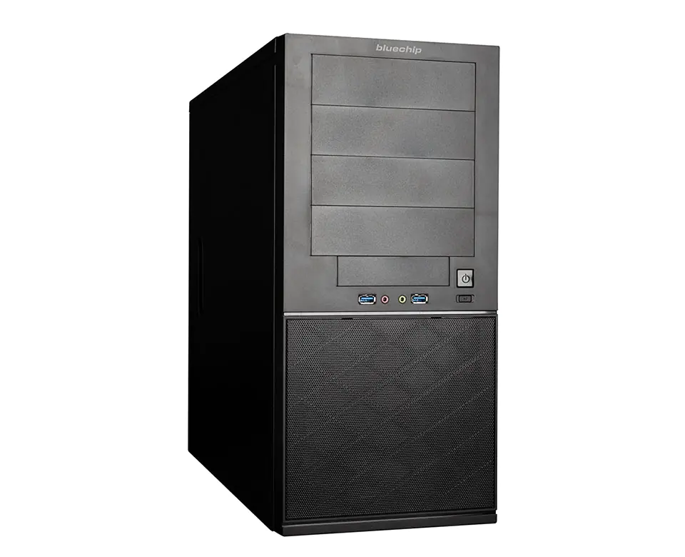 bluechip SERVERline T30346r *Proxmox VE* Tower, AMD EPYC™ 4244P Prozessor / bis zu 5.10 GHz, 32 GB DDR5, 2 x 960 GB 2,5\" SSD (Bootlaufwerk), 2 x 960 GB 2,5\" SSD, TPM-Modul, 2 x RJ45 (10 Gb/s) onboard, Intel® Ethernet Controller X550 (2 × RJ45 10