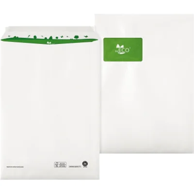 beECO® Versandtasche DIN C4 229 x 324 mm (B x H) mit Fenster 100g/m² mit Haftklebung 100 % Altpapier ohne Fadenverstärkung weiß 250 St./Pack. beECO® Versandtasche DIN C4 229 x 324 mm (B x H) mit Fenster 100g/m² mit Haftklebung 100 % Altpapier ohne Fadenverstärkung weiß 250 St./Pack.