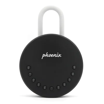 Phoenix Schlüsselbox Smile 12 x 12 x 5,4 cm (B x H x T) 2 Haken Stahl schwarz
