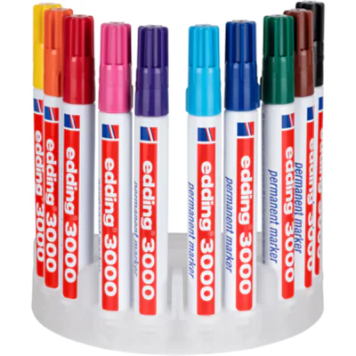 edding Permanentmarker 3000 4-3000-10 1,5-3mm sort. 10St. edding Permanentmarker 3000 4-3000-10 1,5-3mm sort. 10St.