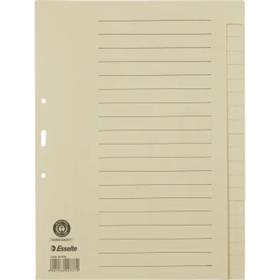 Esselte Register 621006 blanko DIN A4 20Bl. Papier chamois Esselte Register 621006 blanko DIN A4 20Bl. Papier chamois
