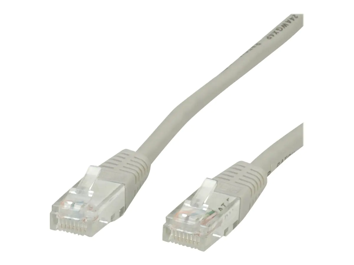 VALUE - Patch-Kabel - RJ-45 (M) zu RJ-45 (M) - 7 m - UTP - CAT 6e - geformt, verseilt - Grau