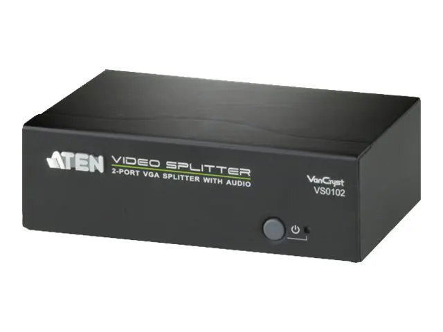 ATEN VanCryst VS0102 - Video-/Audio-Splitter - 2 x VGA + 2 x Audio - Desktop ATEN VanCryst VS0102 - Video-/Audio-Splitter - 2 x VGA + 2 x Audio - Desktop