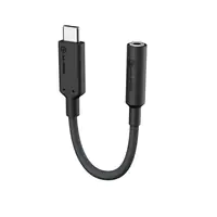 ALOGIC Elements Pro - Adapter USB-C auf Klinkenstecker - 24 pin USB-C männlich zu Mini-Stecker weiblich - 10 cm - Schwarz - aktiver Chip