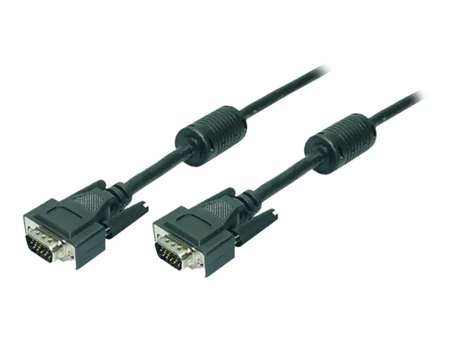 LogiLink - VGA-Kabel - HD-15 (VGA) (M) zu HD-15 (VGA) (M) - 20 m - Daumenschrauben - Schwarz