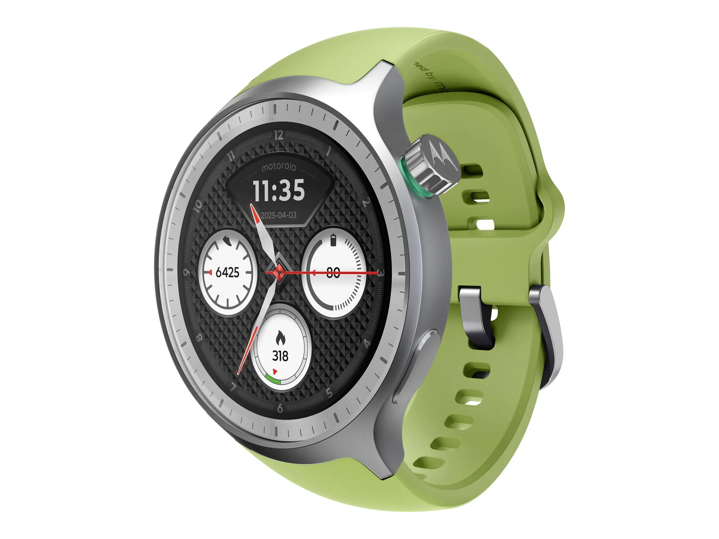 Motorola Solutions Motorola Moto Watch - Matte silver - intelligente Uhr mit Band - Silikon -