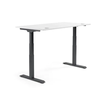 Schreibtisch FLEX MODUL Maße: 1.200 x 605-1.255 x 800 mm (B x H x T) Spanplatte, melaminharzbeschichtet weiß