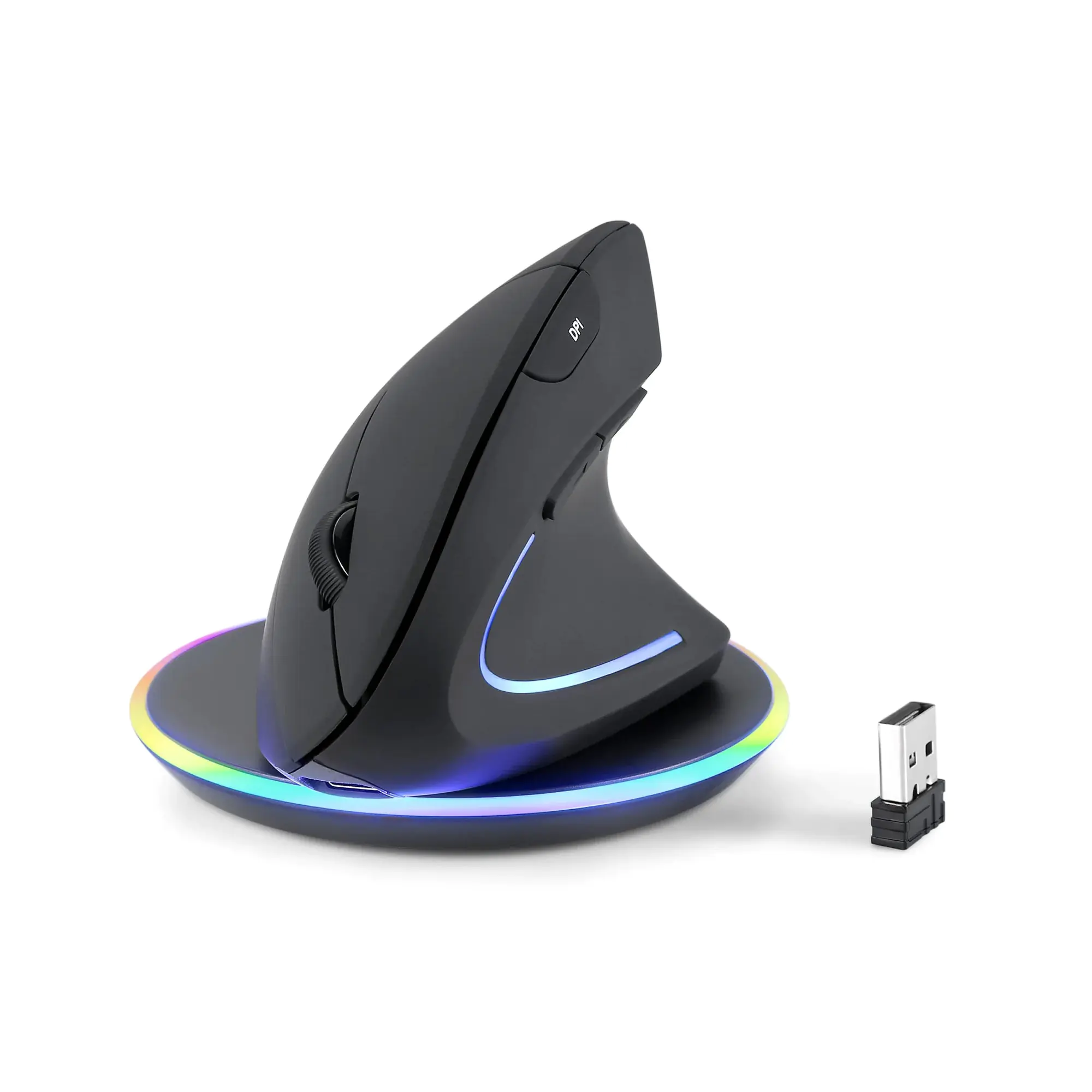 Perixx PERIMICE-713 RX Vertikale Ergonomie-Maus kabellos inkl. Ladepad