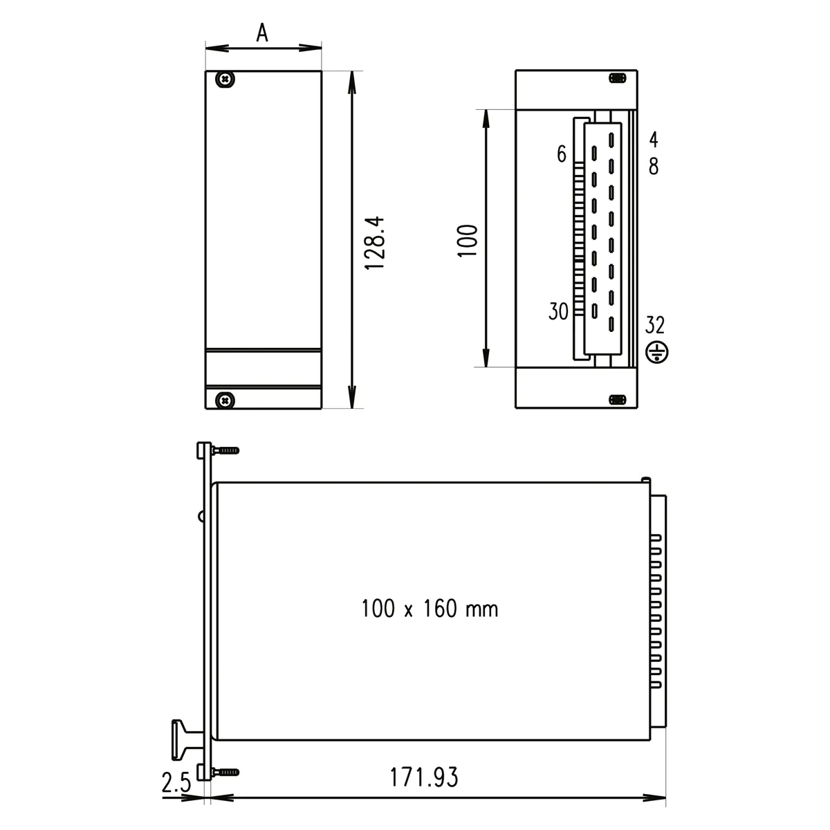 SCHROFF FRONTPL.KPL.HF 6TE CPDC2 - Rack-Zubehör