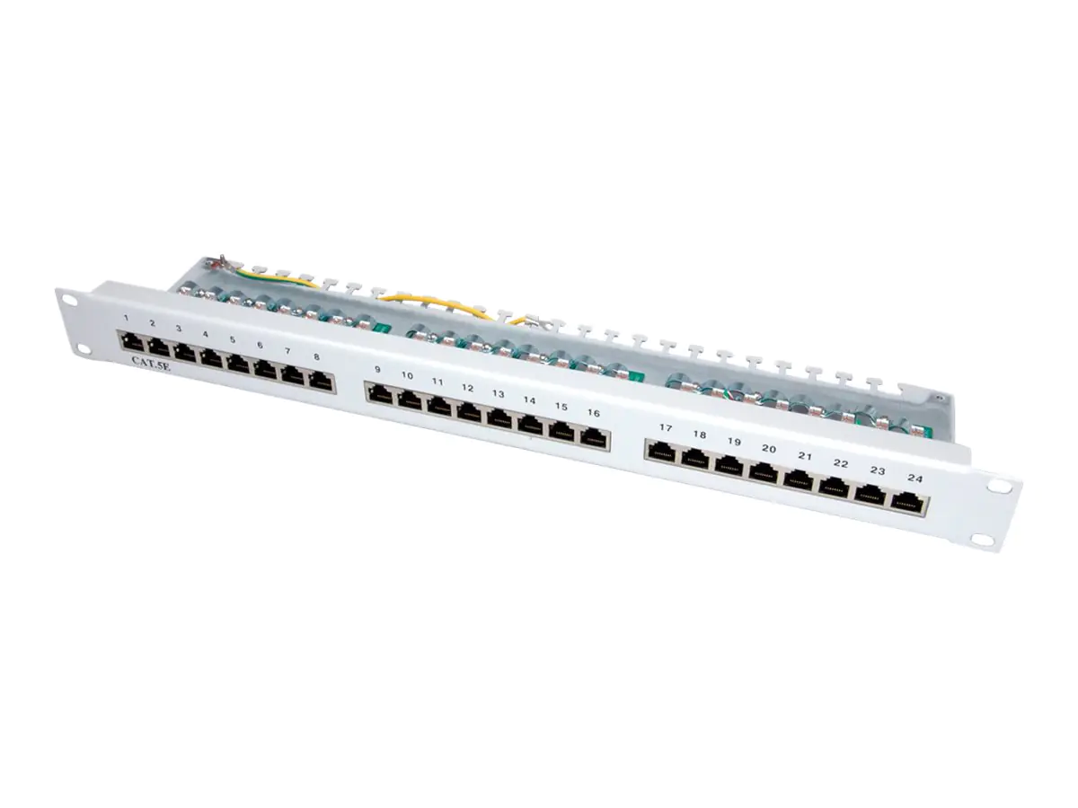 VALUE - Patch Panel - CAT 5e - STP - Hellgrau - 48.3 cm (19") - 24 Ports