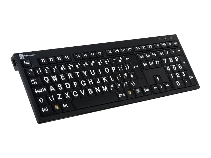Logickeyboard Largeprint - Tastatur - USB - Weiß LKB-LPWB-BJPU-FR