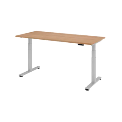 Hammerbacher elektrisch höhenverstellbarer Schreibtisch VXDSM19/N/S nußbaum