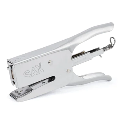 Sax Heftzange 630 24/6, 24/8, 26/6, 26/8 fest/lösbar 40 Bl. (80 g/m²) Metall chrom Sax Heftzange 630 24/6, 24/8, 26/6, 26/8 fest/lösbar 40 Bl. (80 g/m²) Metall chrom
