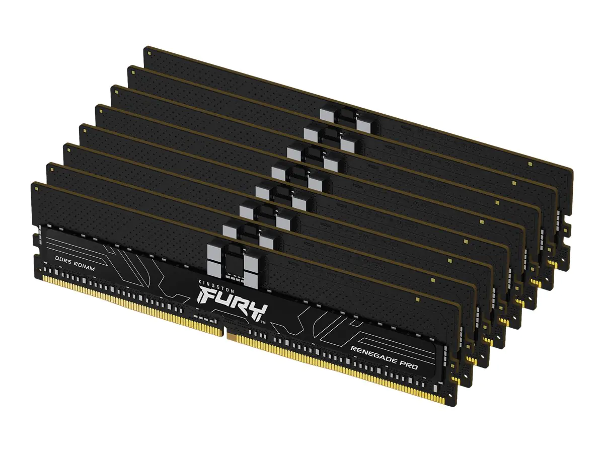 Kingston FURY Renegade Pro - DDR5 - Kit - 256 GB: 8 x 32 GB - DIMM 288-PIN - 4800 MHz / PC5-38400 - CL36 - 1.1 V - registriert - on-die ECC - Schwarz