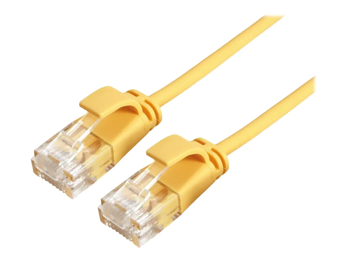Roline Green - Patch-Kabel - RJ-45 (M) zu RJ-45 (M) - 5 m - UTP - CAT 6a - halogenfrei, ohne Haken - Gelb