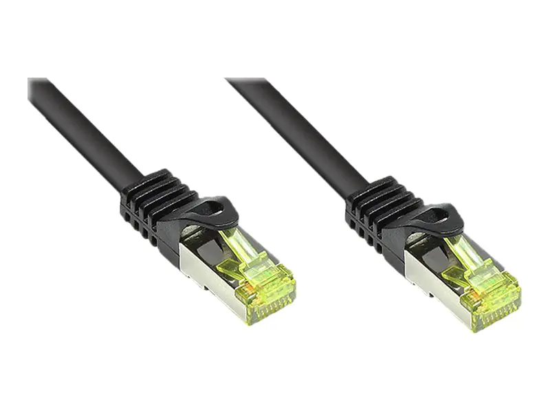 Good Connections RNS - Patch-Kabel - RJ-45 (M) zu RJ-45 (M) - 3 m - SFTP, PiMF - CAT 7 - halogenfrei, geformt, ohne Haken - Schwarz