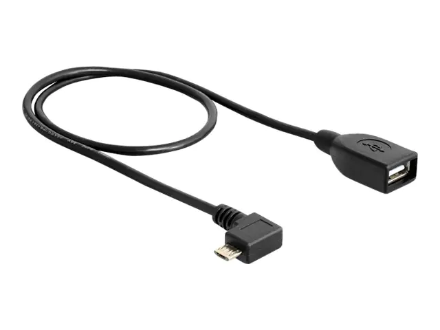 Delock - USB-Kabel - USB (W) zu Micro-USB Typ B (M) - USB 2.0 OTG - 50 cm - 90° Stecker