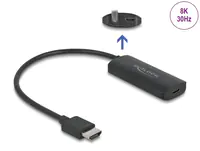 Delock - Videoadapter - HDMI männlich zu 24 pin USB-C weiblich - 18 cm - Schwarz - unterstützt 8K 30 Hz (7680 x 4320), Unterstützung für 3D-Video