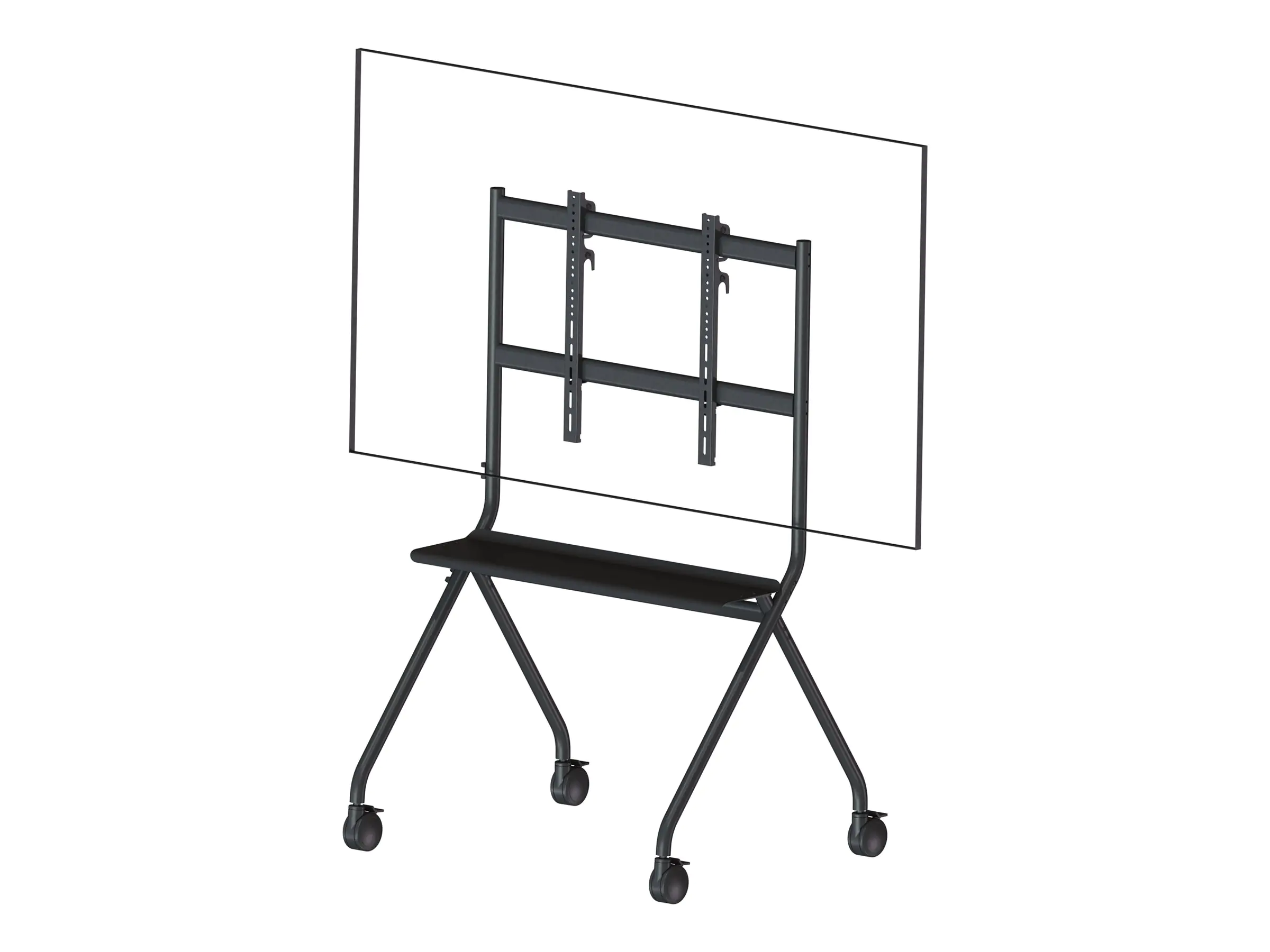 Vision VFM-F12 - Wagen - für LCD-Display - Staffelei-Stil - Stahl - mattschwarz - Bildschirmgröße: 139.7-254 cm (55"-100")
