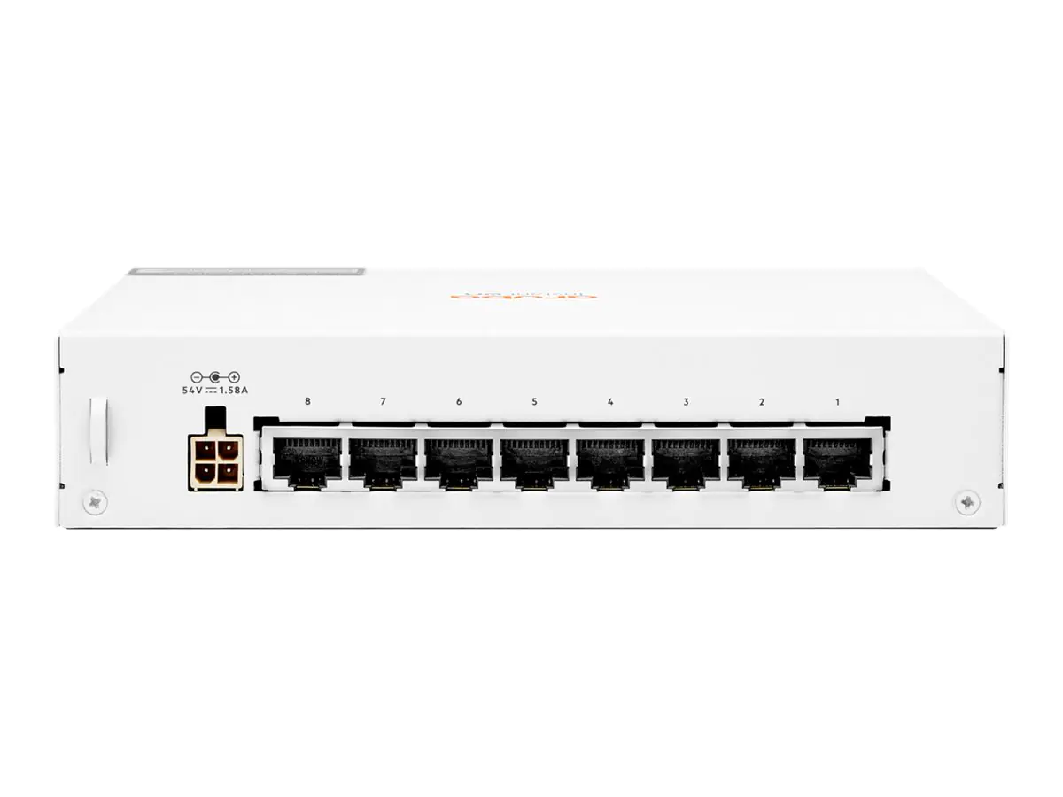HPE Networking Instant On 1430 8G Class4 PoE 64W Switch - Switch - unmanaged - 8 x 10/100/1000 (PoE Class 4) - Desktop, an Rack montierbar, wandmontierbar - PoE (64 W) - BTO
