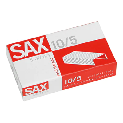 SAX Heftklammer 1-105-00 Nr.10/5mm verzinkt 1.000 St./Pack. SAX Heftklammer 1-105-00 Nr.10/5mm verzinkt 1.000 St./Pack.
