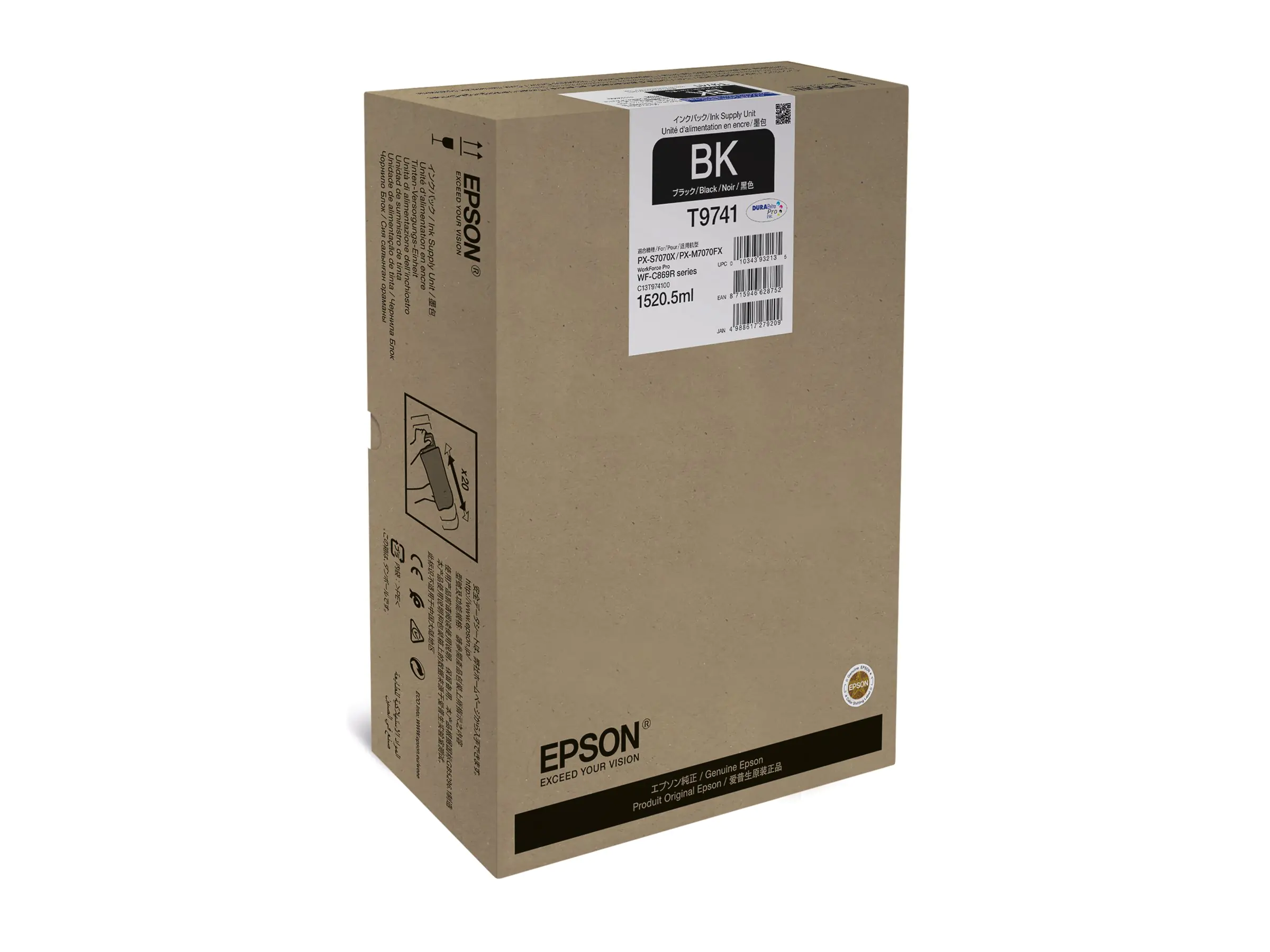 Epson T9741 - Größe XXL - Schwarz - original - Tinten-Packung - für WorkForce Pro WF-C869R