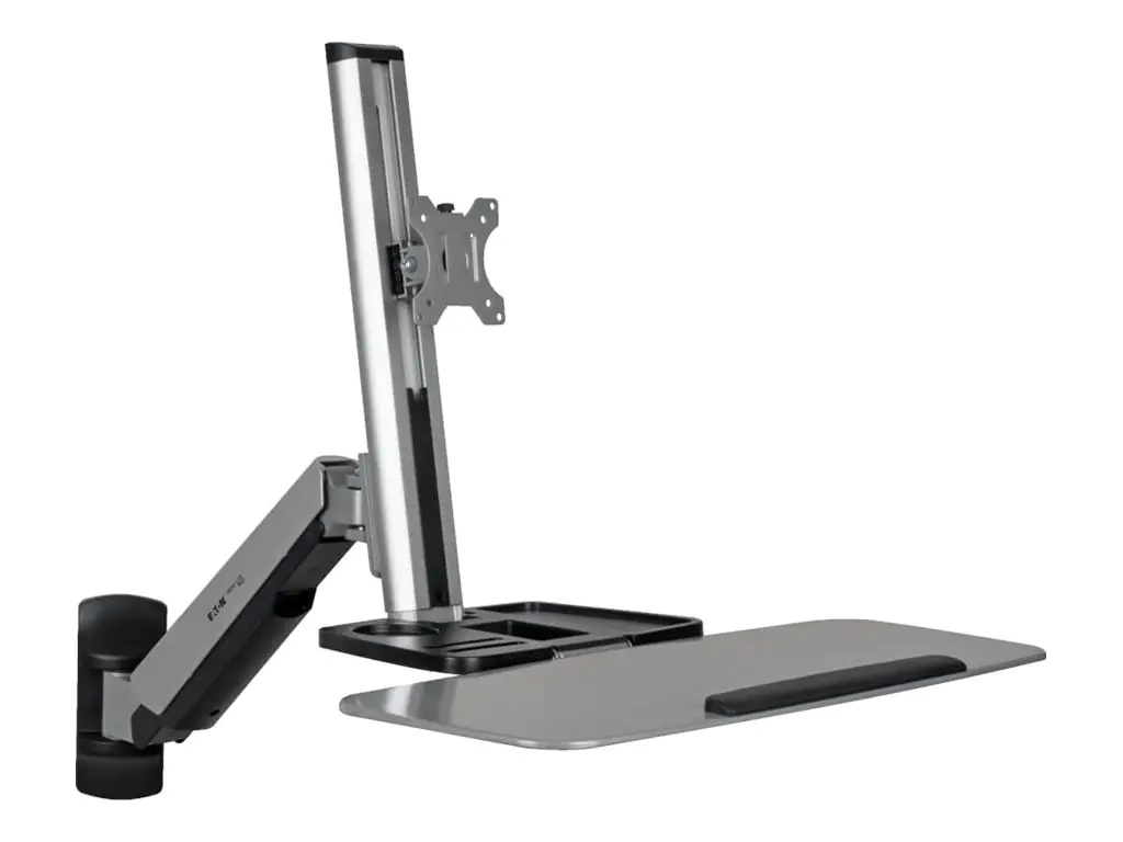 Eaton WWSS1332W WorkWise Workstation mit Wandhalterung - einzelner Bildschirm - Schwarz - G