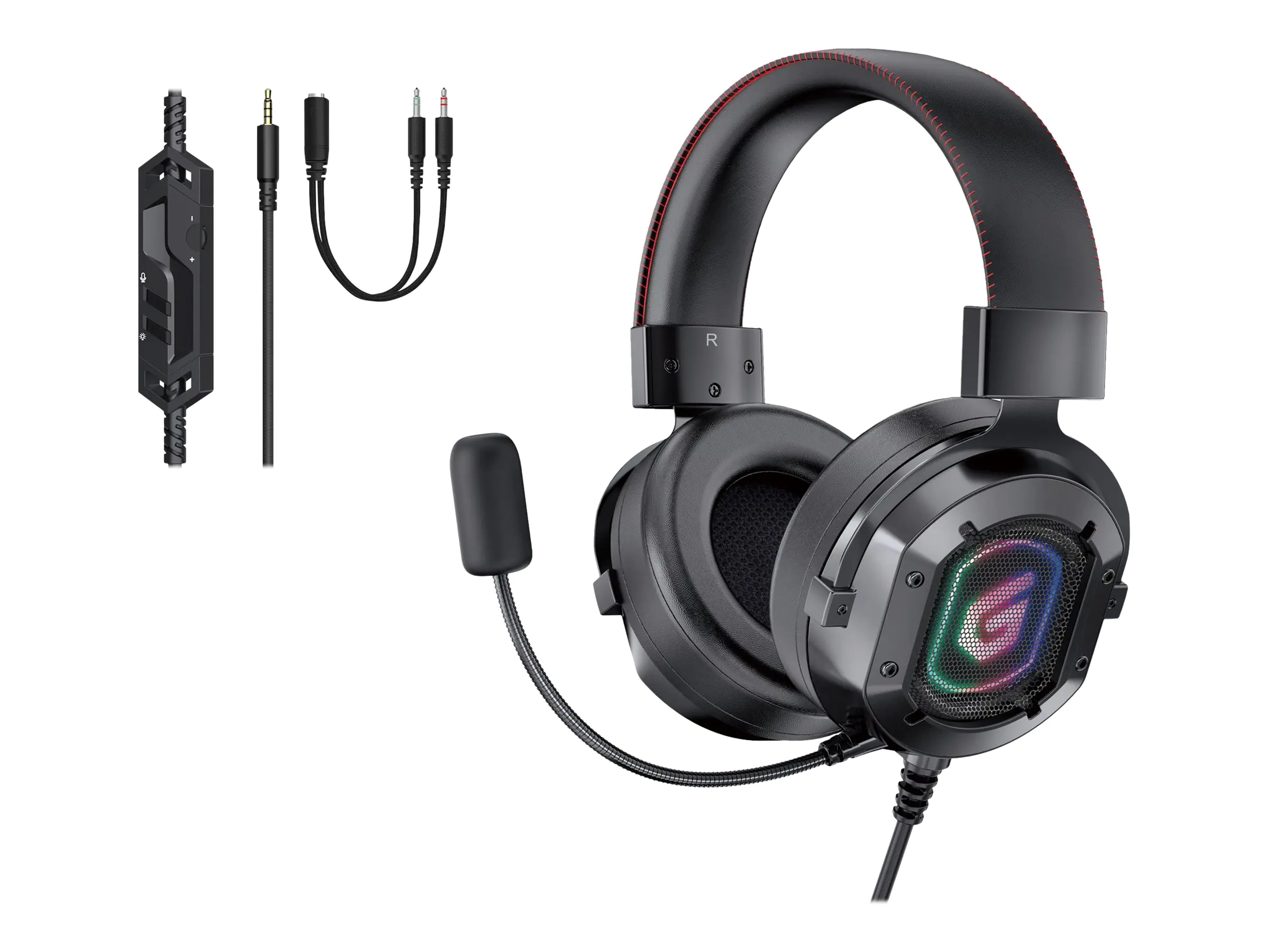 Conceptronic ATHAN03B - Headset - ohrumschließend - kabelgebunden - 3,5 mm Stecker - Schwarz