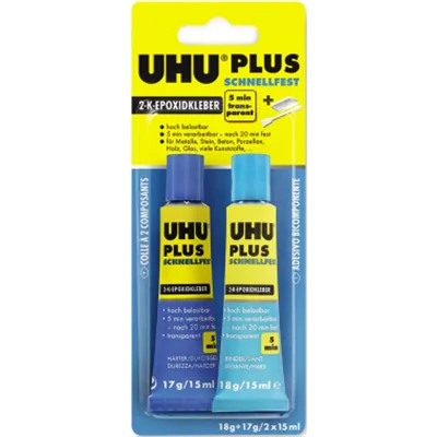 UHU Zweikomponentenkleber 45700 Schnellfest 35g plus Schnellhefter