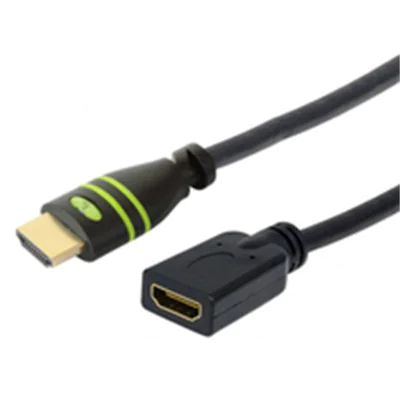 TECHly - Highspeed - HDMI-Verlängerungskabel mit Ethernet - HDMI männlich zu HDMI weiblich - 20 cm - Doppelisolierung - Schwarz - 4K Unterstützung TECHly - Highspeed - HDMI-Verlängerungskabel mit Ethernet - HDMI männlich zu HDMI weiblich - 20 cm - Doppelisolierung - Schwarz - 4K Unterstützung