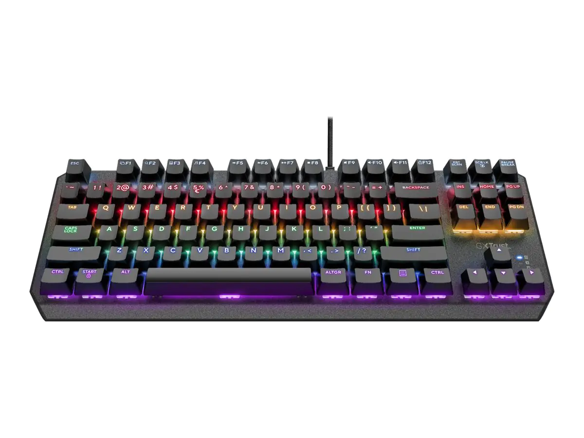 Trust GXT 834 Callaz TKL - Tastatur - mechanisch - Hintergrundbeleuchtung - USB - Deutsch - Tastenschalter: Outemu Red Linear Trust GXT 834 Callaz TKL - Tastatur - mechanisch - Hintergrundbeleuchtung - USB - Deutsch - Tastenschalter: Outemu Red Linear