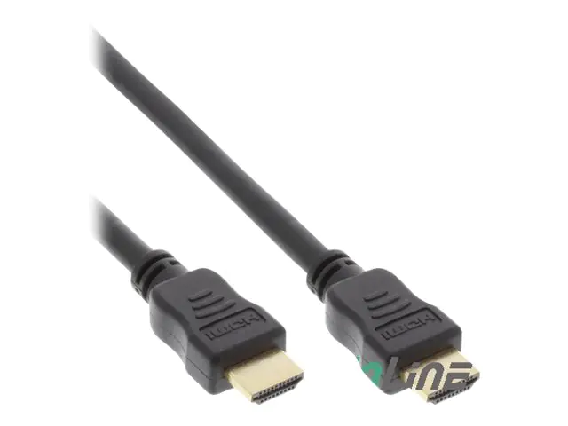 InLine High Speed - HDMI mit Ethernetkabel - HDMI (M) bis HDMI (M) - 10 m - Dreifachisolierung - Schwarz - 4K Unterstützung