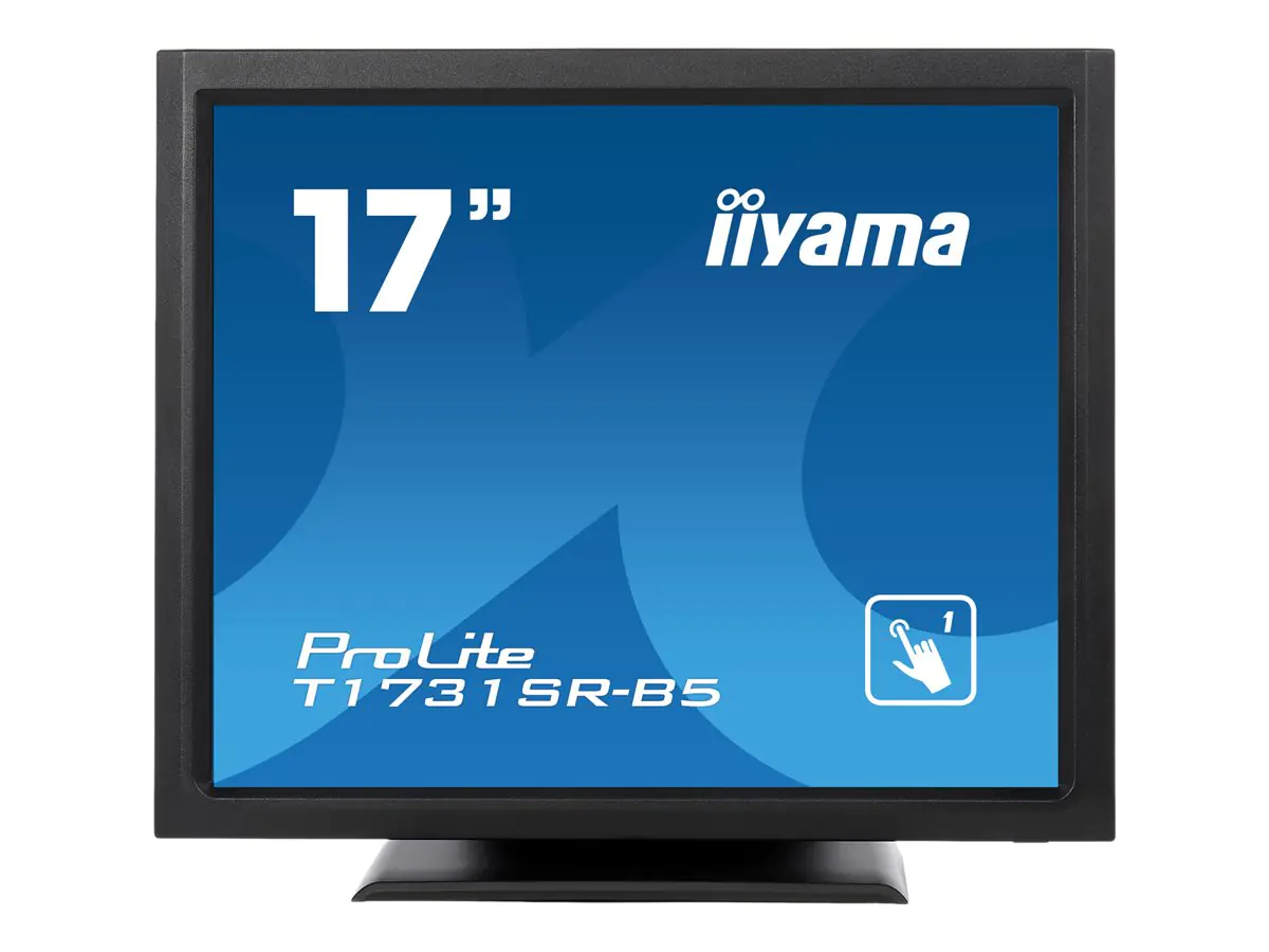 Iiyama ProLite T1731SR-B5 - LED-Monitor - 43 cm (17") - Touchscreen - 1280 x 1024 - TN - 250 cd/m² - 1000:1 - 5 ms - HDMI, VGA, DisplayPort - Lautsprecher - mattschwarz